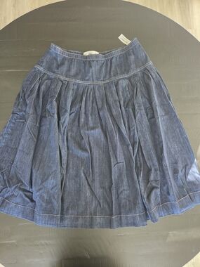 Old Navy Dark Blue Denim High-Low Skirt